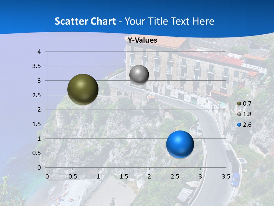 Scenery Beautiful Seaside PowerPoint Template