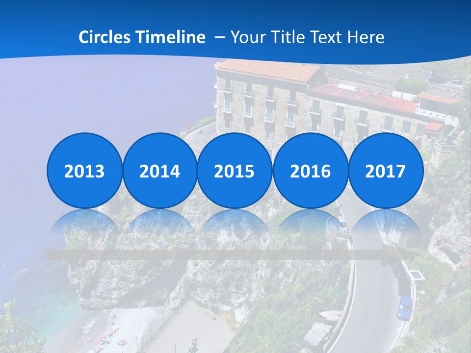 Scenery Beautiful Seaside PowerPoint Template