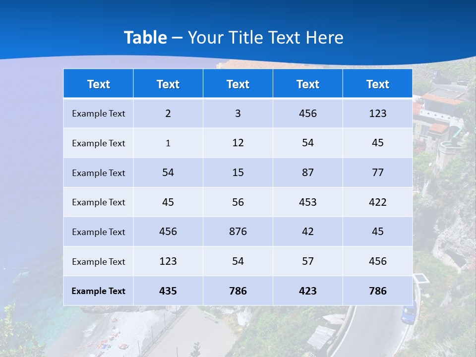 Scenery Beautiful Seaside PowerPoint Template