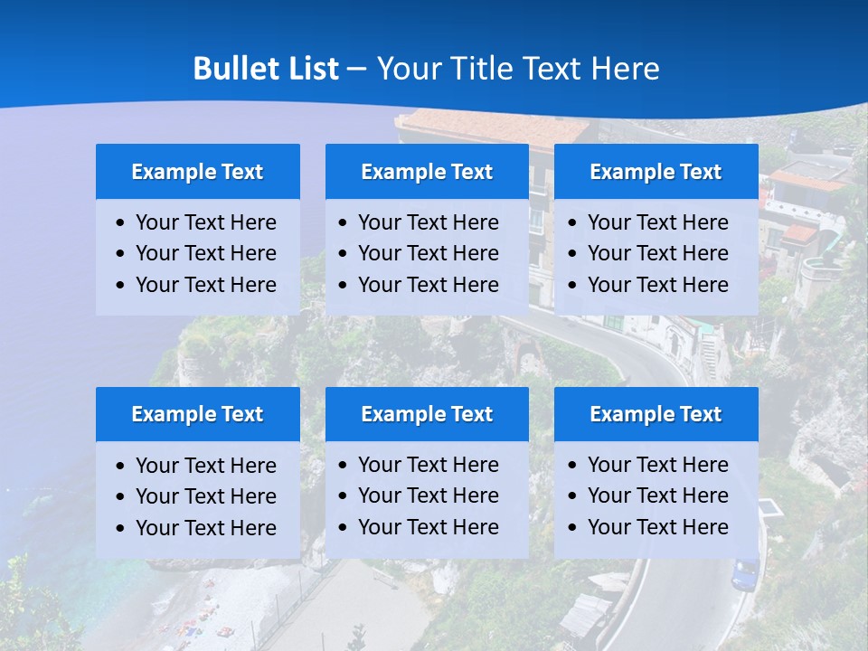 Scenery Beautiful Seaside PowerPoint Template