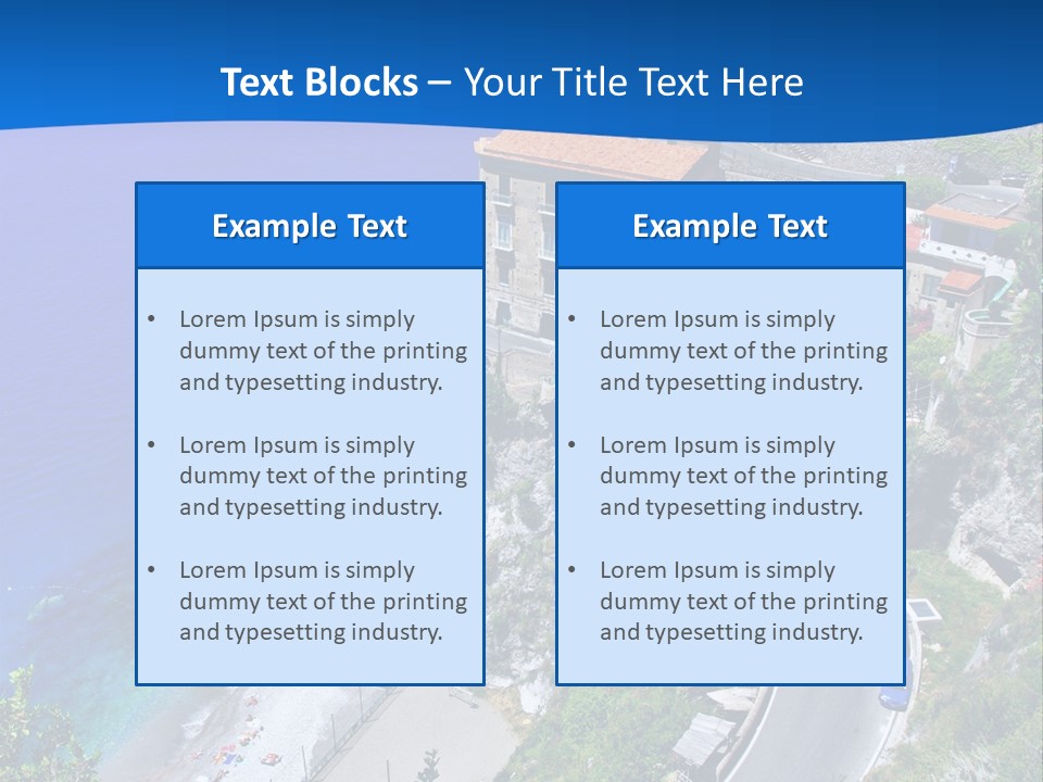 Scenery Beautiful Seaside PowerPoint Template