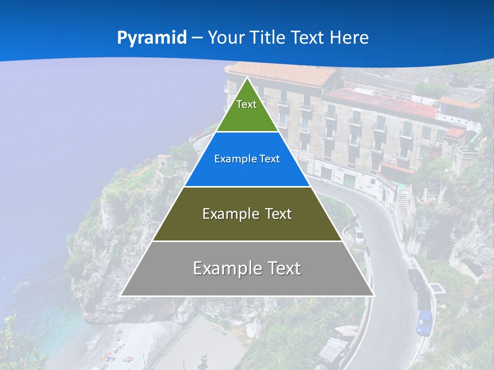 Scenery Beautiful Seaside PowerPoint Template