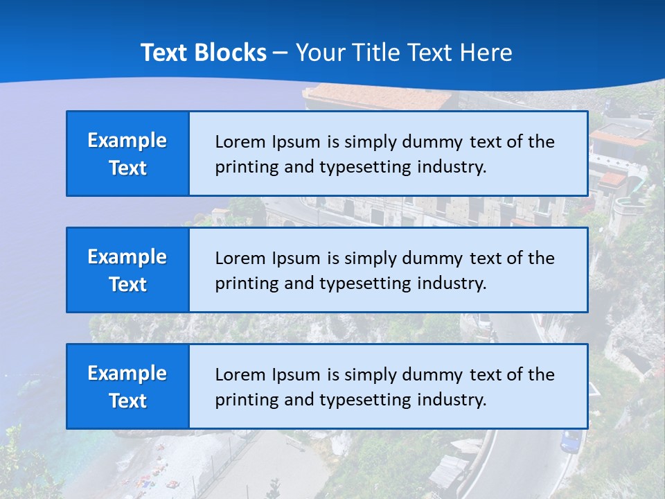 Scenery Beautiful Seaside PowerPoint Template