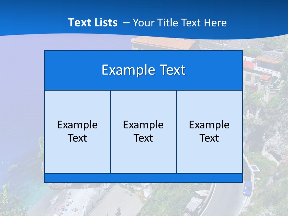 Scenery Beautiful Seaside PowerPoint Template