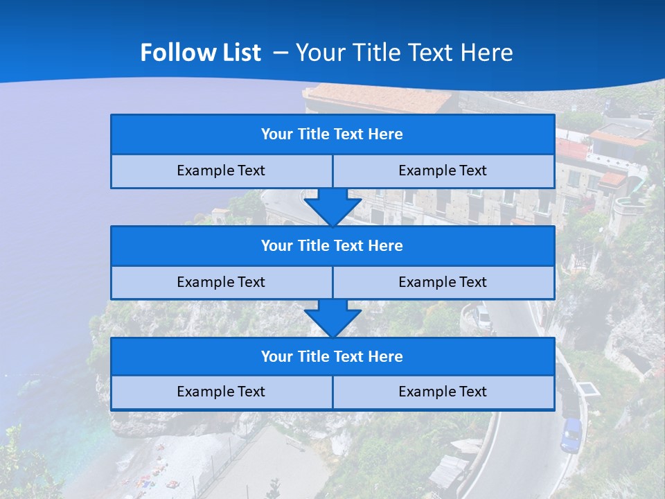 Scenery Beautiful Seaside PowerPoint Template