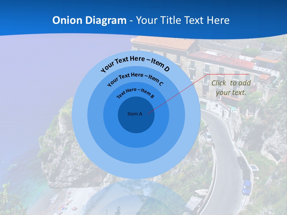 Scenery Beautiful Seaside PowerPoint Template