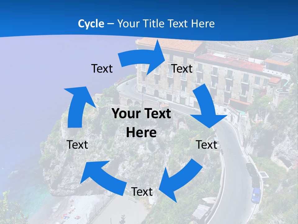Scenery Beautiful Seaside PowerPoint Template