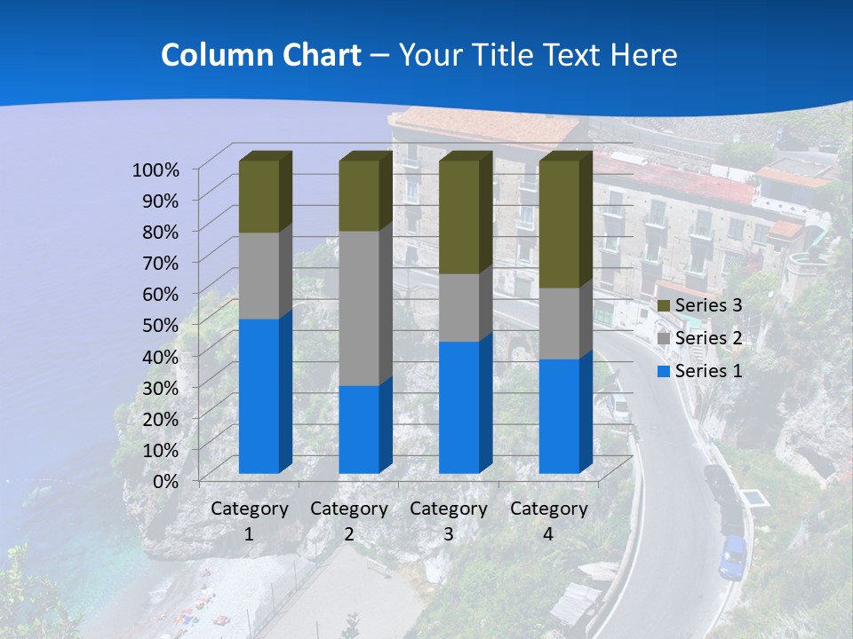 Scenery Beautiful Seaside PowerPoint Template