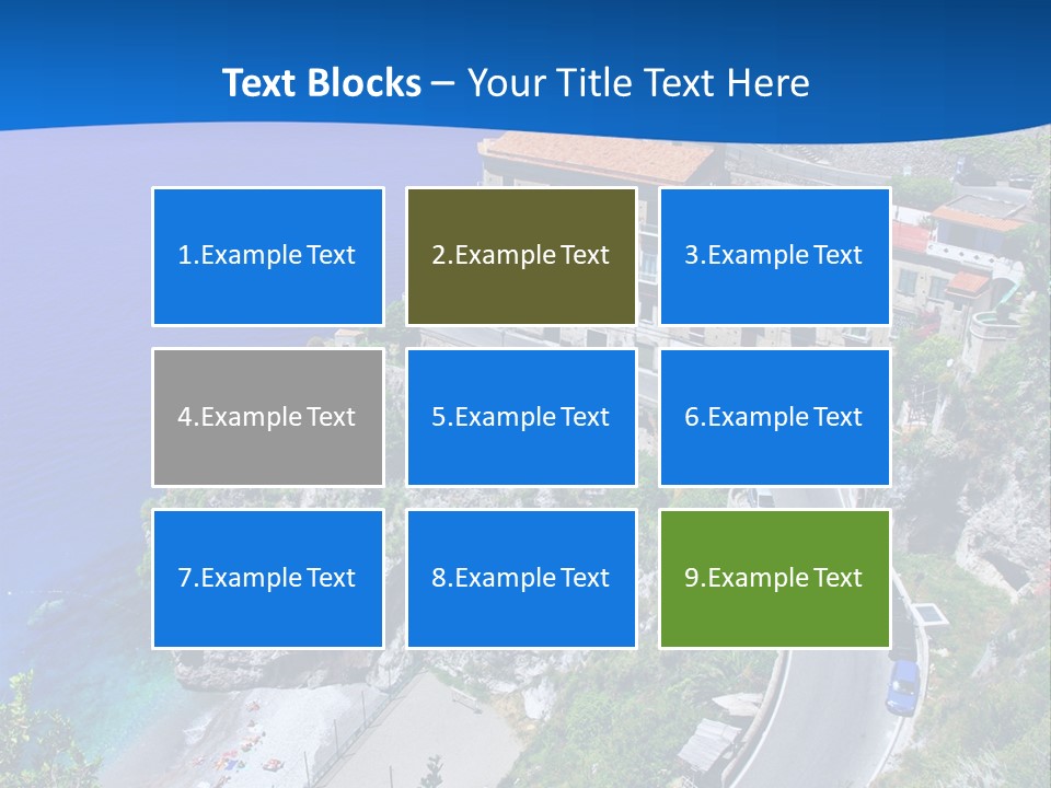 Scenery Beautiful Seaside PowerPoint Template