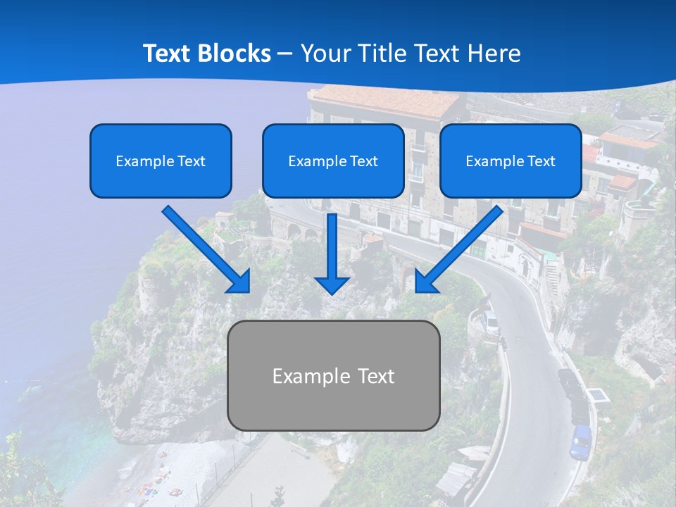 Scenery Beautiful Seaside PowerPoint Template
