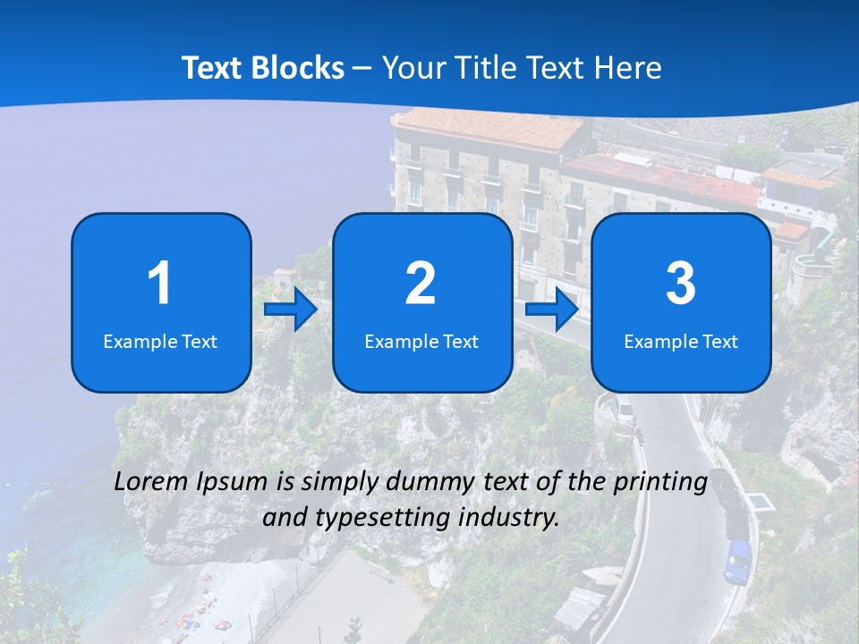 Scenery Beautiful Seaside PowerPoint Template