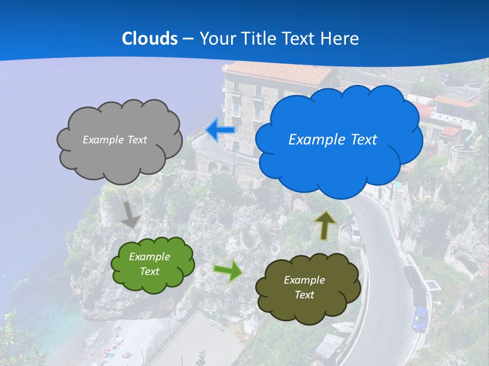 Scenery Beautiful Seaside PowerPoint Template