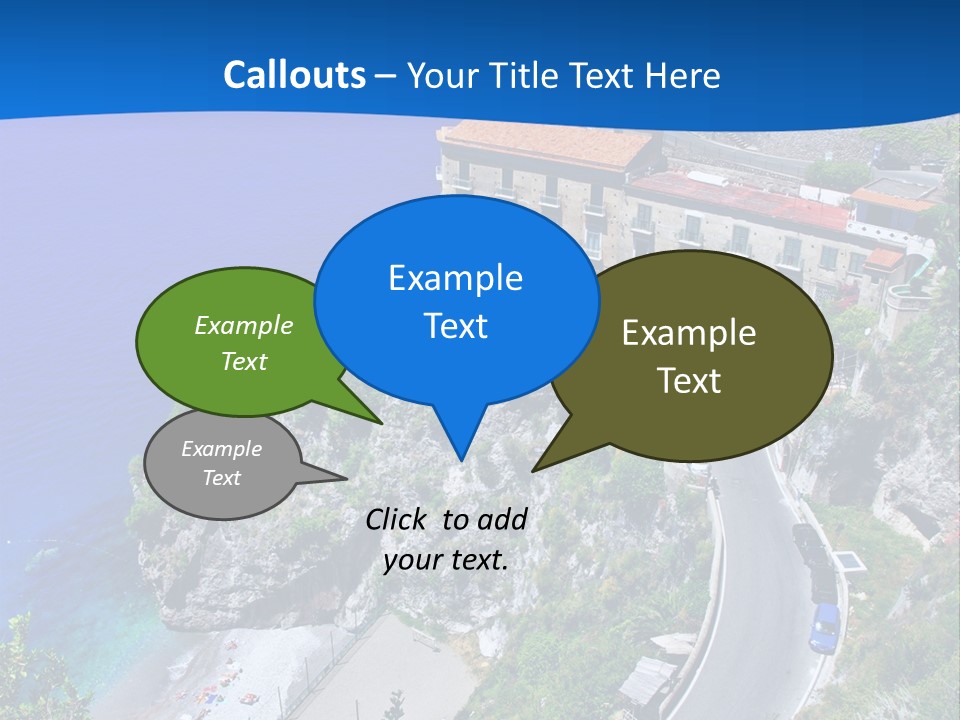 Scenery Beautiful Seaside PowerPoint Template
