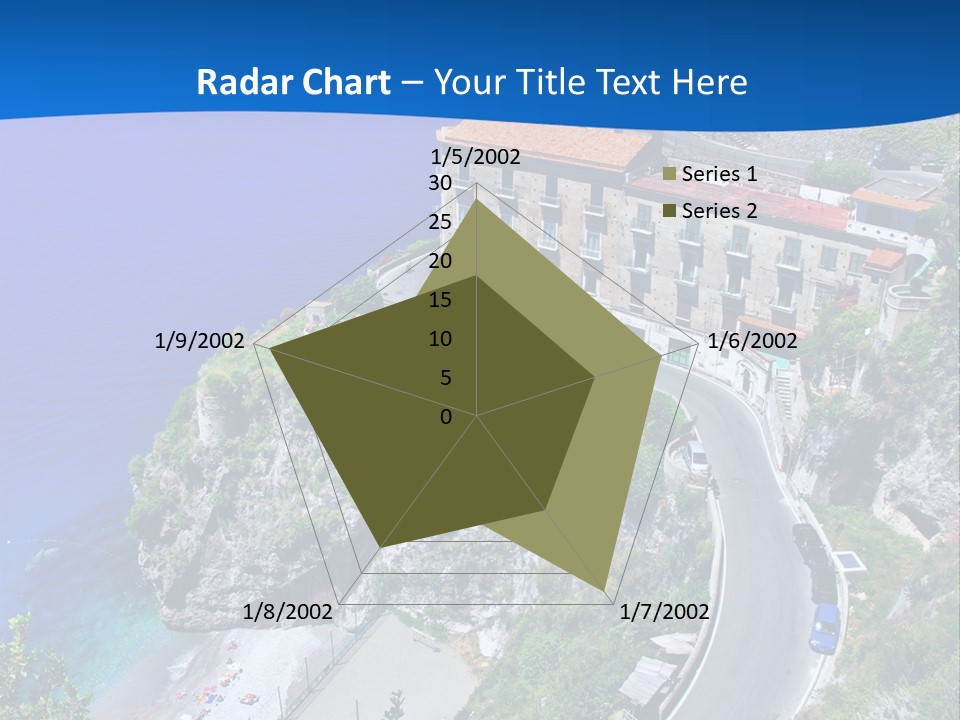 Scenery Beautiful Seaside PowerPoint Template