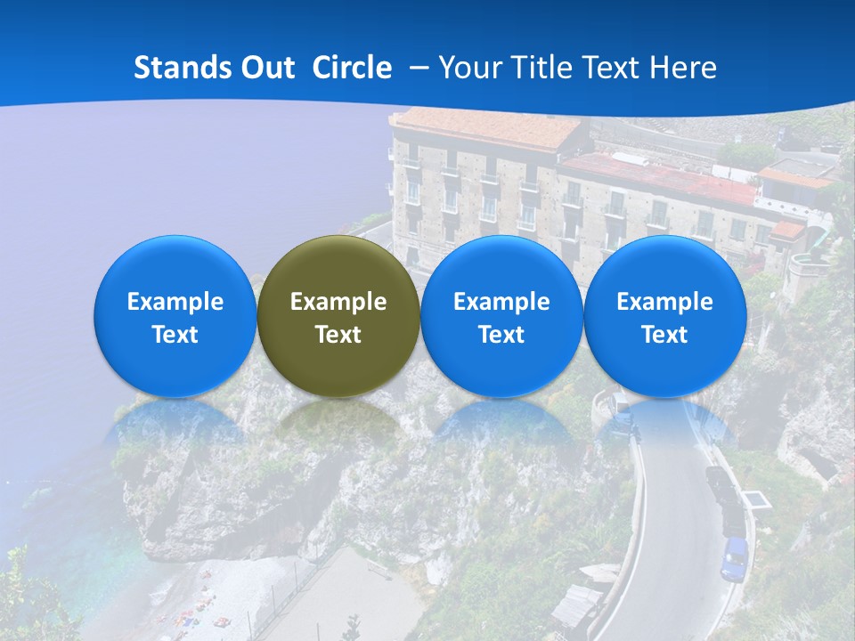 Scenery Beautiful Seaside PowerPoint Template