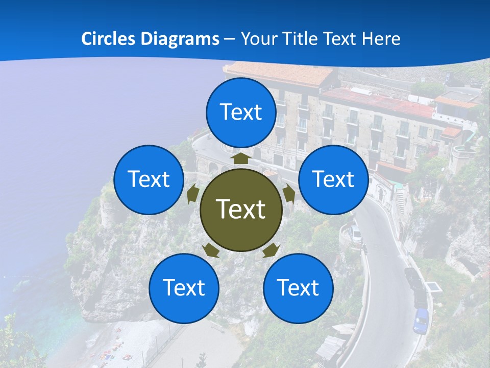 Scenery Beautiful Seaside PowerPoint Template