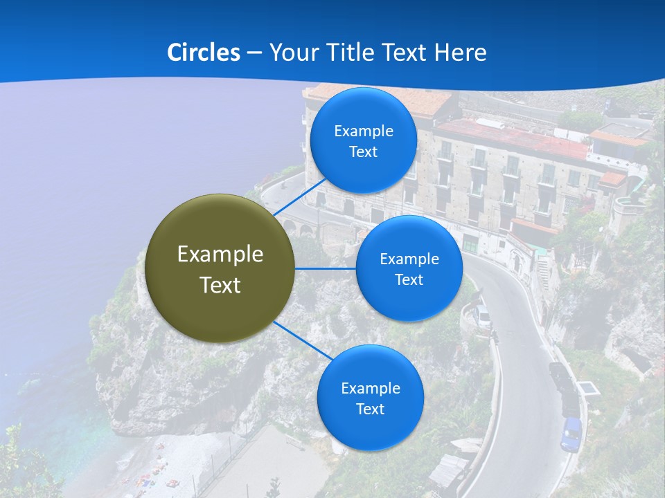 Scenery Beautiful Seaside PowerPoint Template