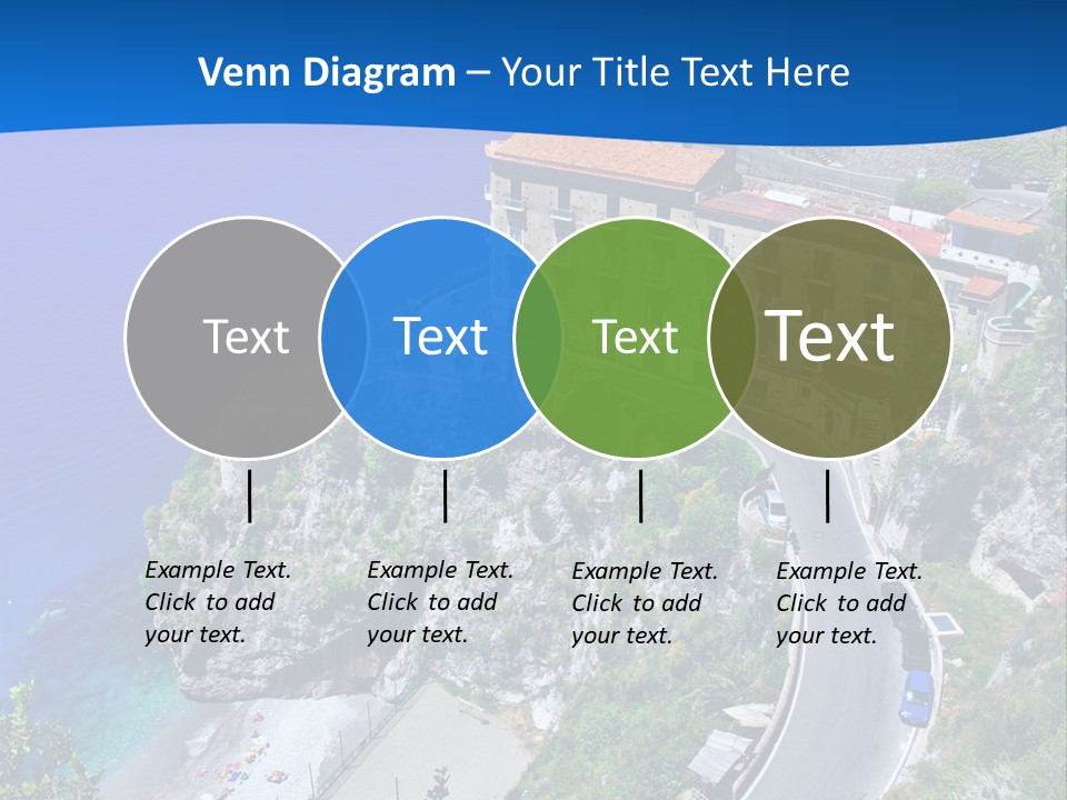 Scenery Beautiful Seaside PowerPoint Template