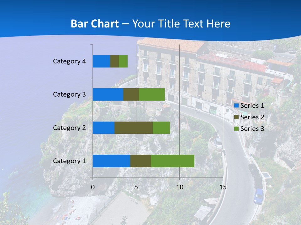 Scenery Beautiful Seaside PowerPoint Template