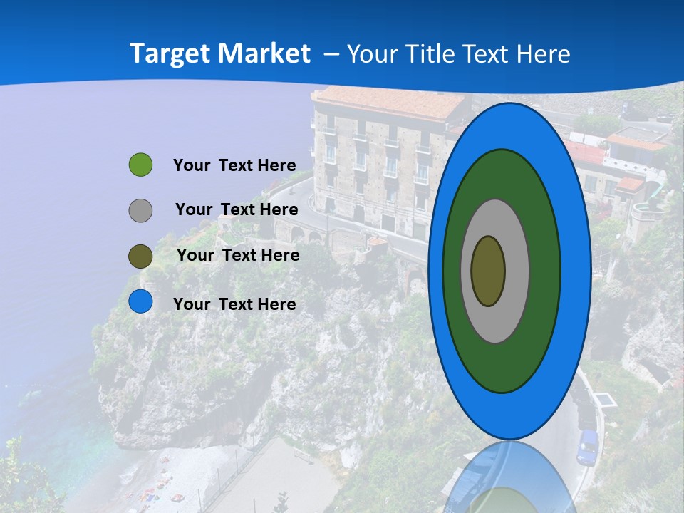 Scenery Beautiful Seaside PowerPoint Template