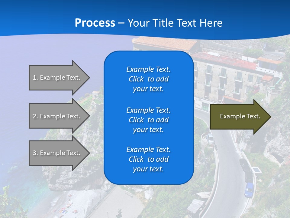 Scenery Beautiful Seaside PowerPoint Template