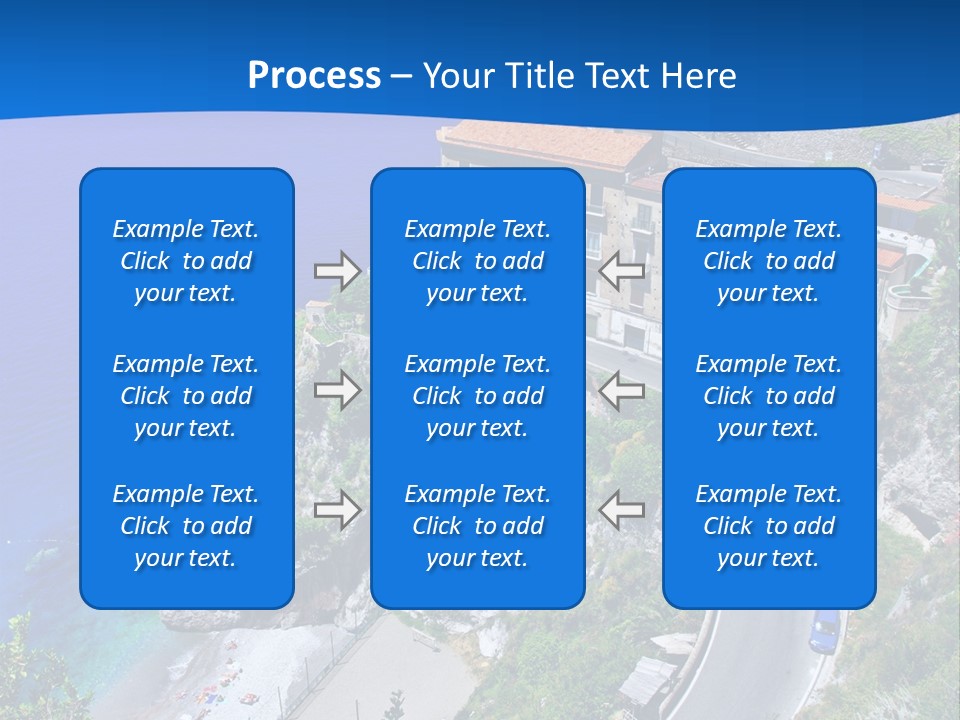 Scenery Beautiful Seaside PowerPoint Template