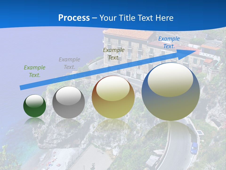Scenery Beautiful Seaside PowerPoint Template