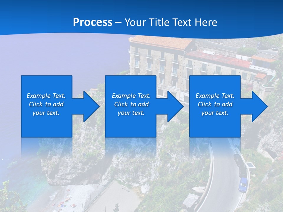 Scenery Beautiful Seaside PowerPoint Template