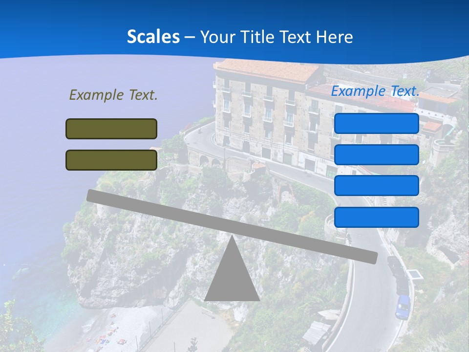 Scenery Beautiful Seaside PowerPoint Template