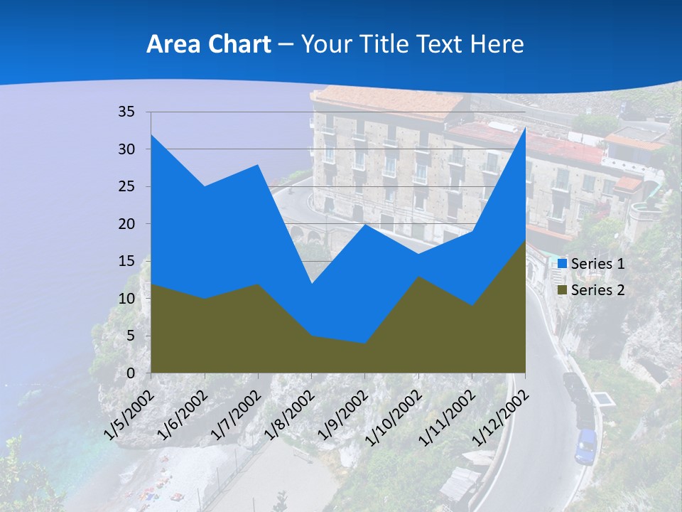 Scenery Beautiful Seaside PowerPoint Template