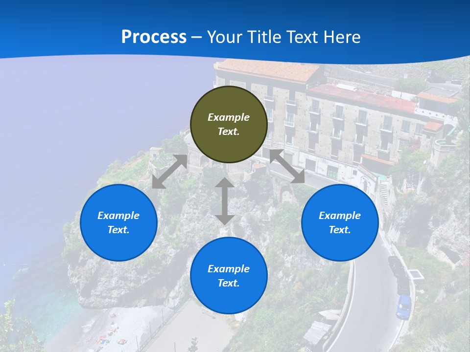 Scenery Beautiful Seaside PowerPoint Template