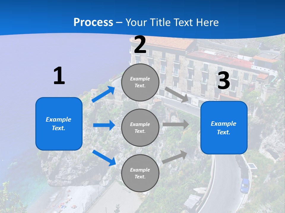 Scenery Beautiful Seaside PowerPoint Template