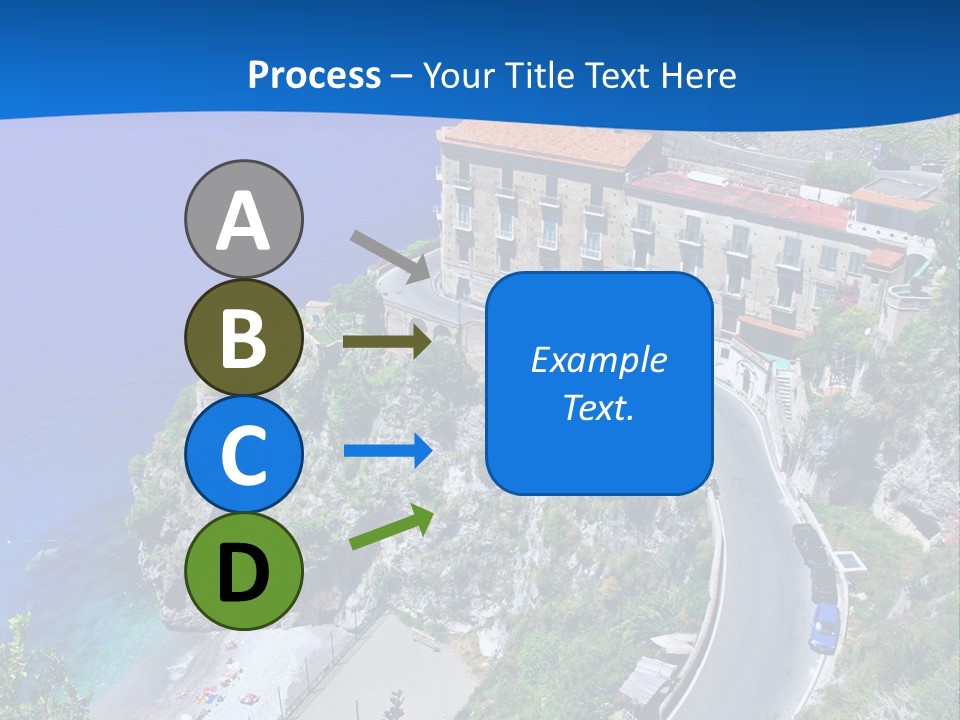 Scenery Beautiful Seaside PowerPoint Template
