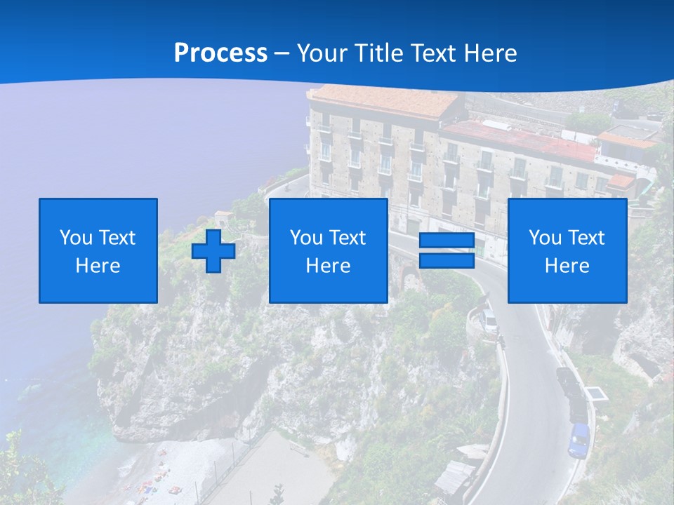 Scenery Beautiful Seaside PowerPoint Template