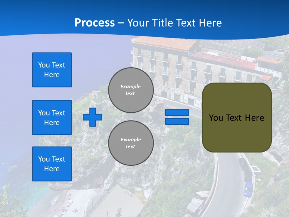 Scenery Beautiful Seaside PowerPoint Template
