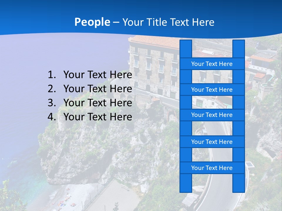 Scenery Beautiful Seaside PowerPoint Template