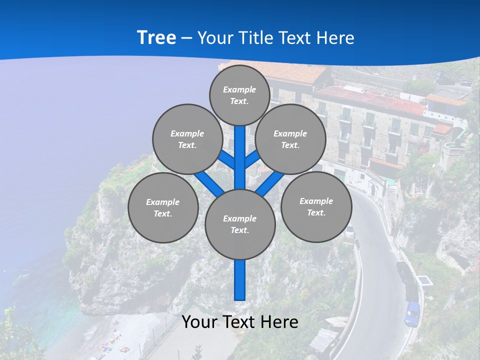 Scenery Beautiful Seaside PowerPoint Template