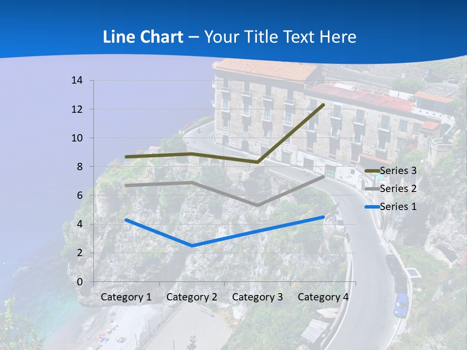 Scenery Beautiful Seaside PowerPoint Template