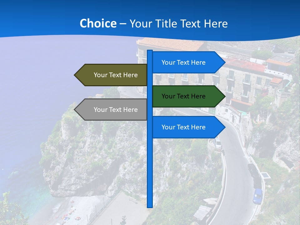 Scenery Beautiful Seaside PowerPoint Template