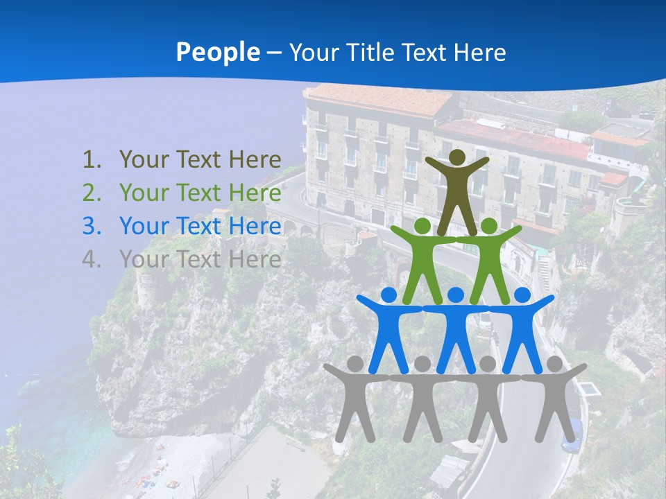 Scenery Beautiful Seaside PowerPoint Template