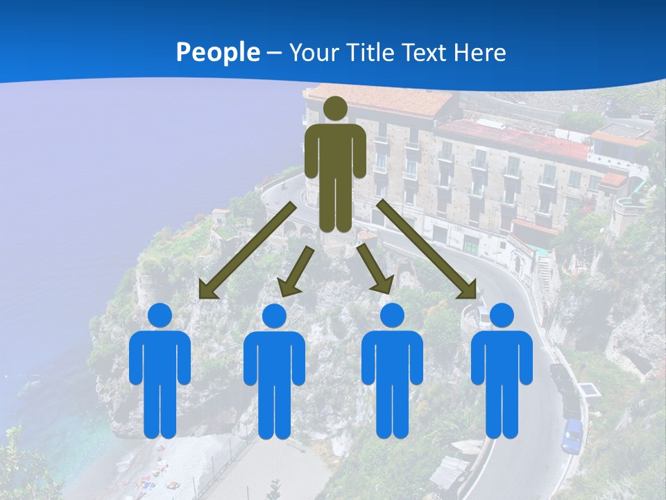 Scenery Beautiful Seaside PowerPoint Template