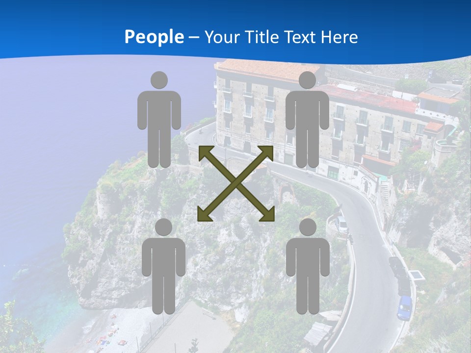 Scenery Beautiful Seaside PowerPoint Template