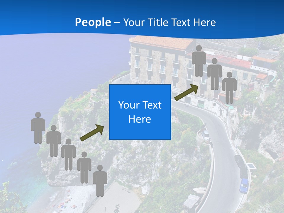 Scenery Beautiful Seaside PowerPoint Template