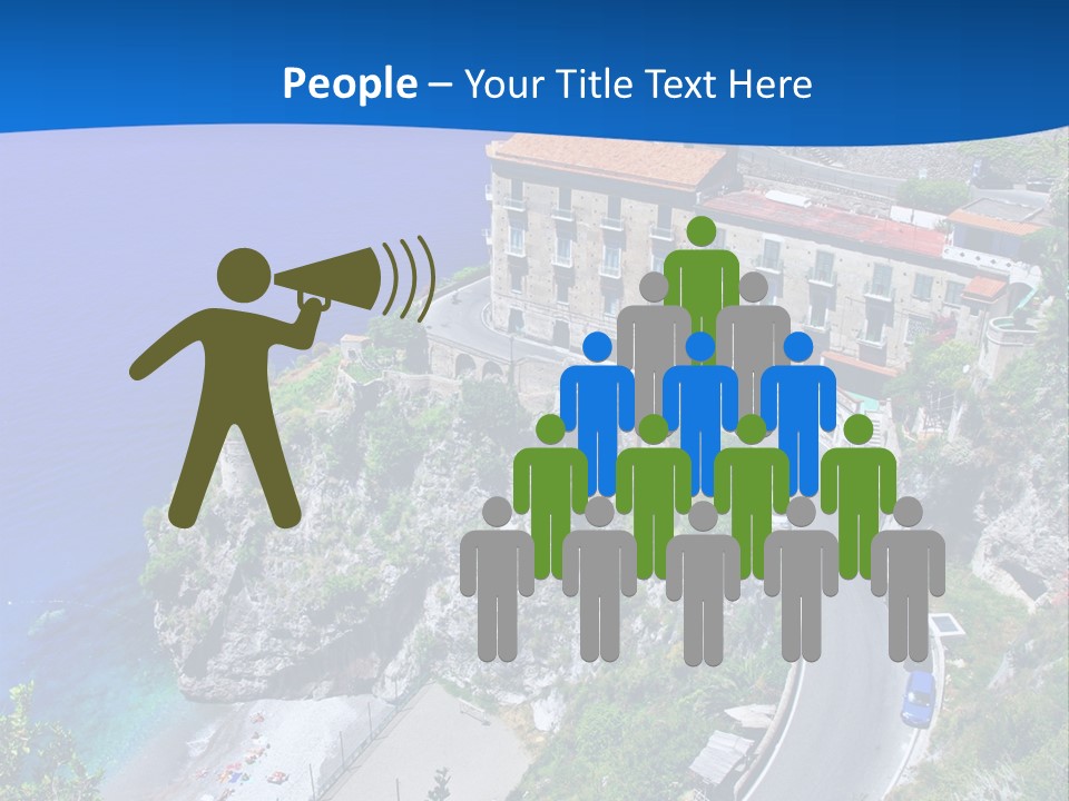 Scenery Beautiful Seaside PowerPoint Template