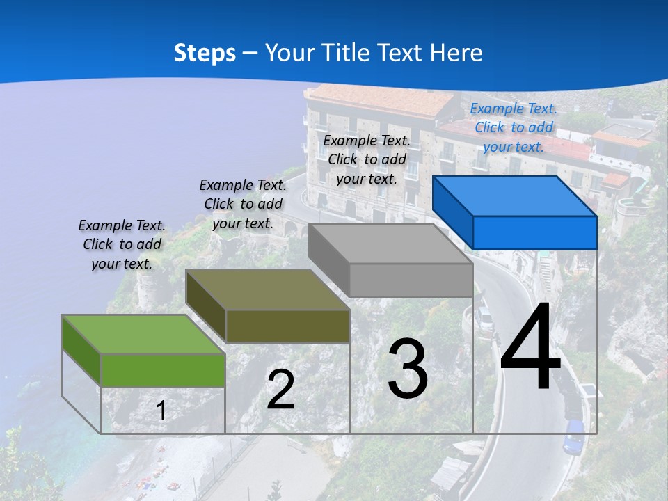 Scenery Beautiful Seaside PowerPoint Template