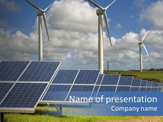 Sustainable Global Turbine PowerPoint Template