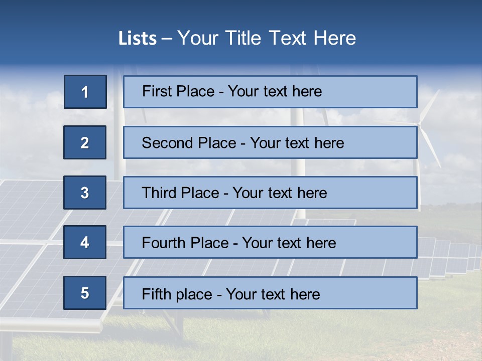 Sustainable Global Turbine PowerPoint Template