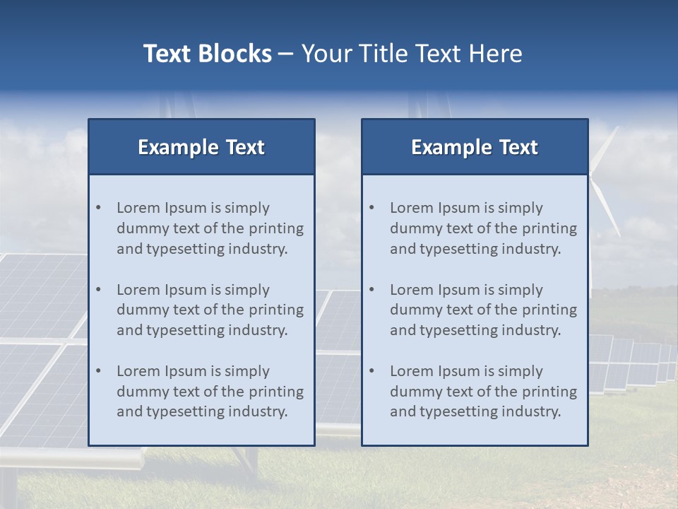 Sustainable Global Turbine PowerPoint Template