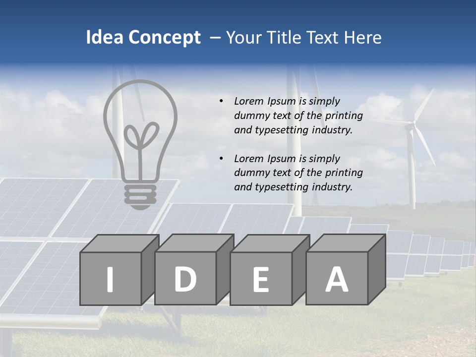 Sustainable Global Turbine PowerPoint Template