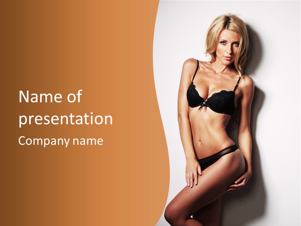 Female Elegance Leg PowerPoint Template